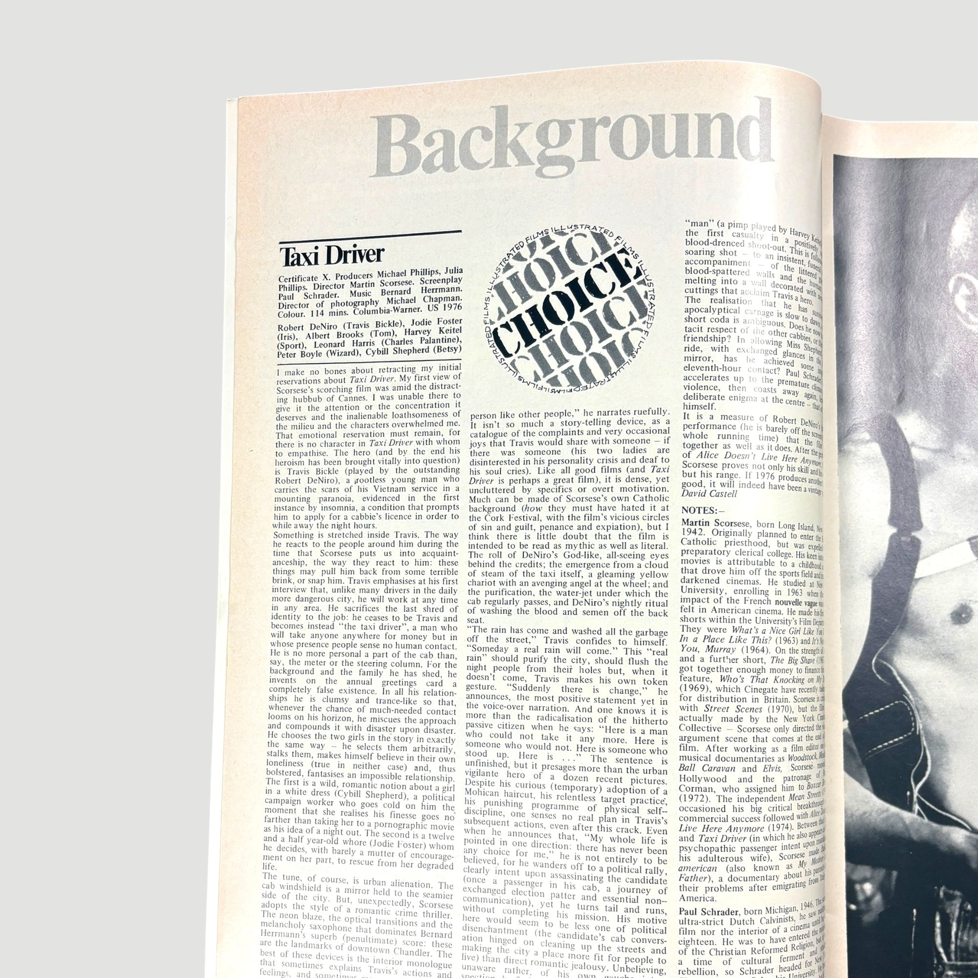 1976 Films Illustrated Taxi Driver Issue