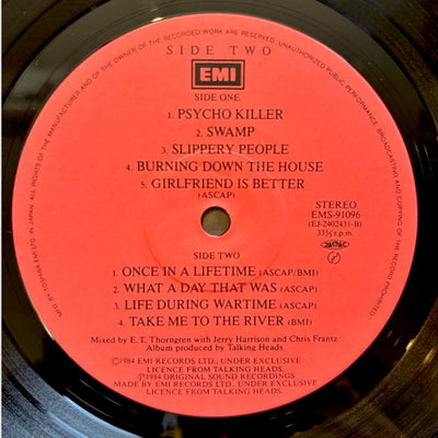 1983 Talking Heads Stop Making Sense Japanese 1st Press LP