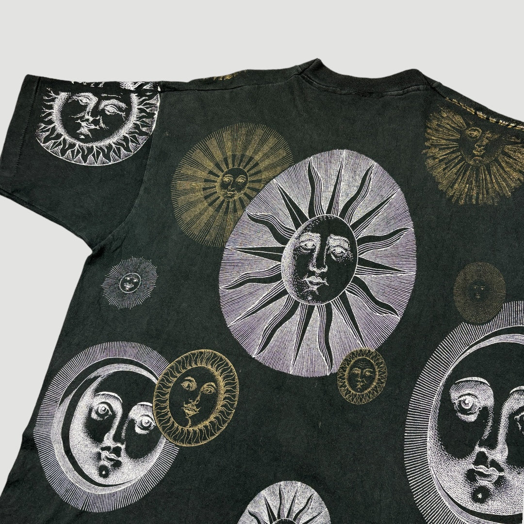 90's Fornasetti Sunshine All Over Print T-Shirt