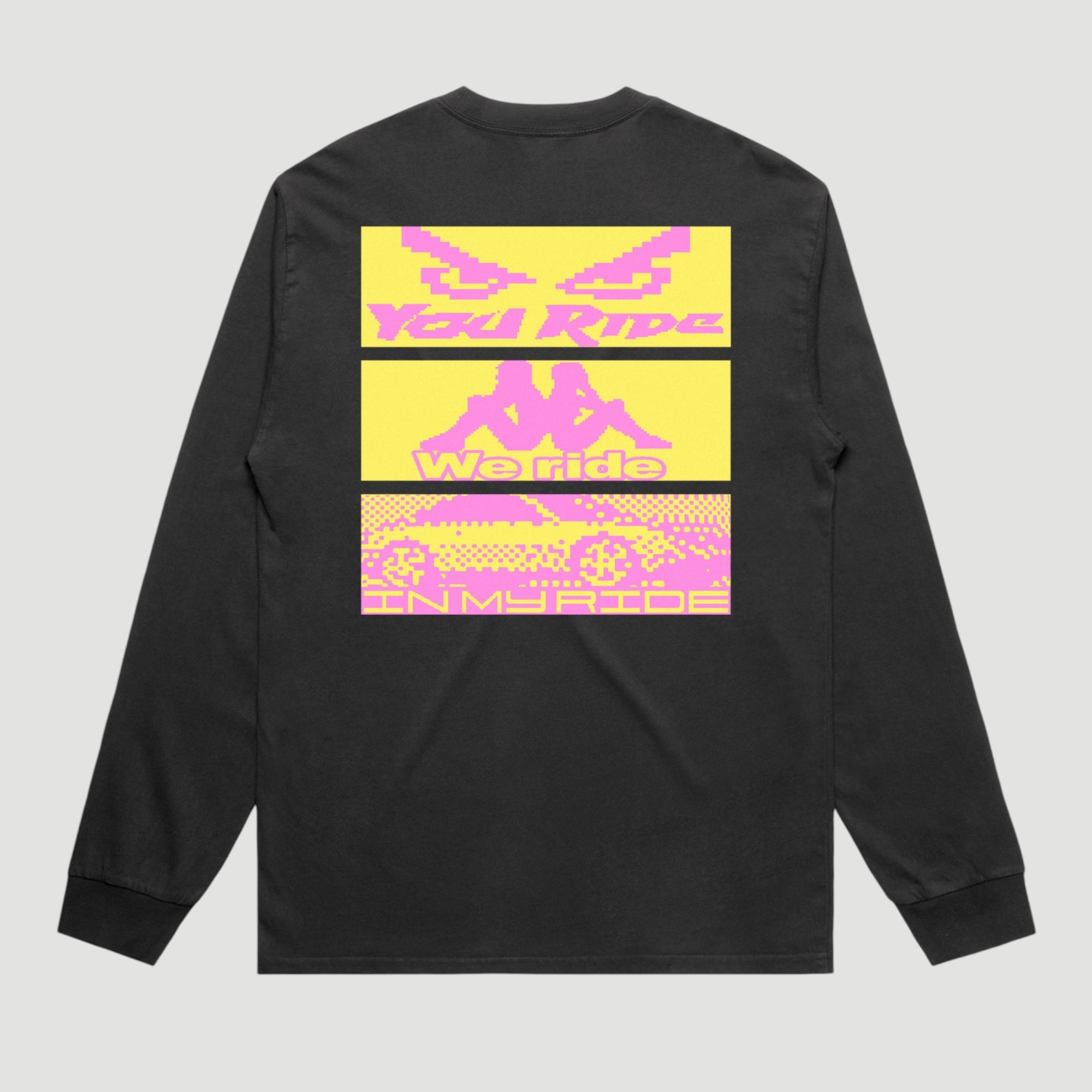 Hot Chip x UG You Ride, We Ride Black LS T-Shirt