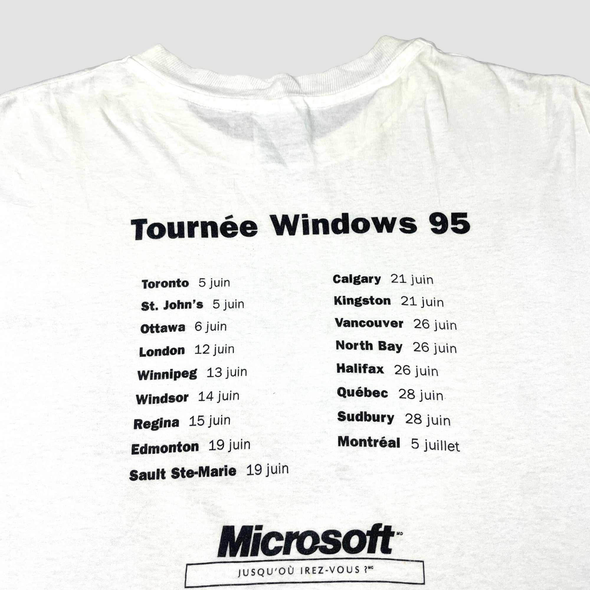 1995 Window 95 Canadian Tour T-Shirt