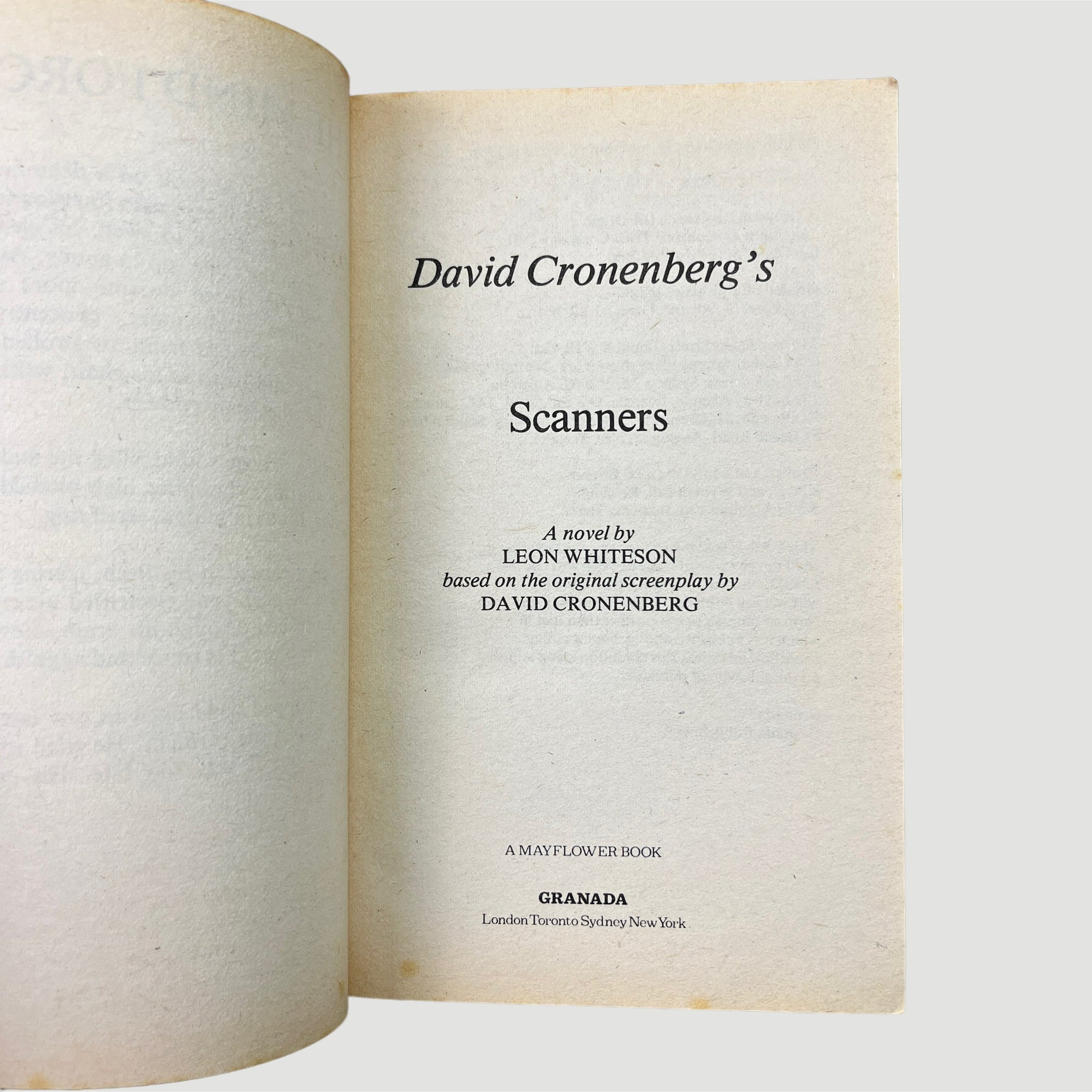 1981 David Kronenberg's Scanners Paperback