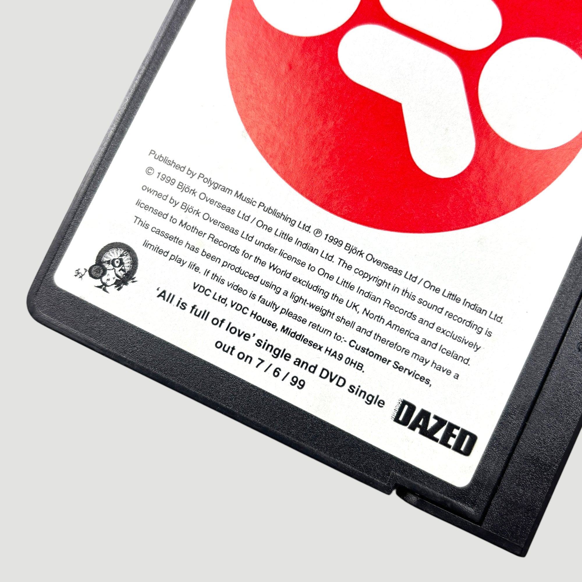 1999 Dazed & Confused Bjork All is Full of Love VHS