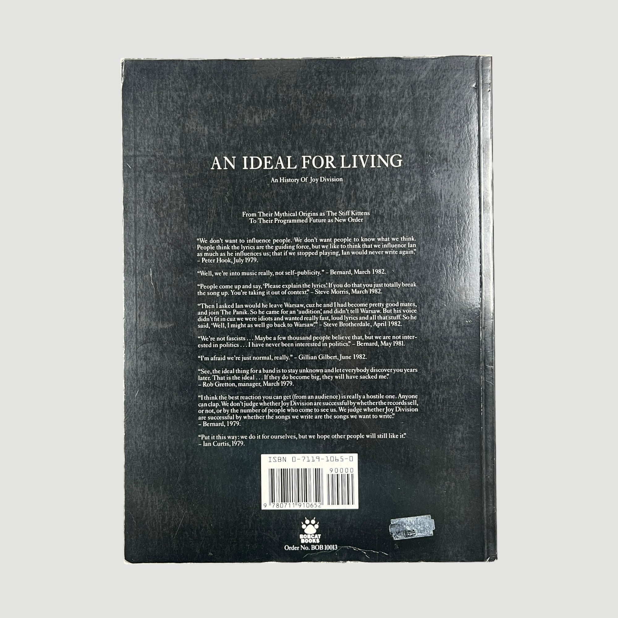 1986 Mark Johnson 'Joy Division An Ideal For Living'
