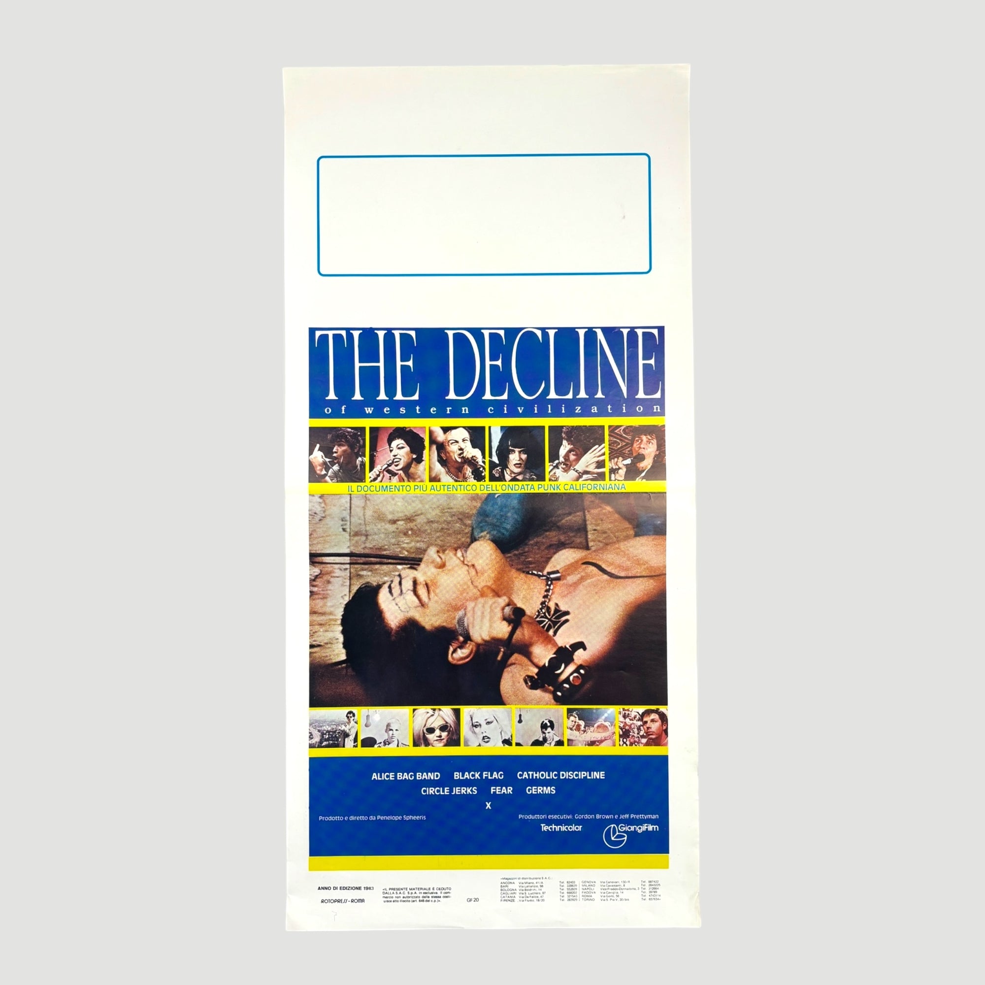 1981 The Decline of Western Civilisation III Italian Store Poster
