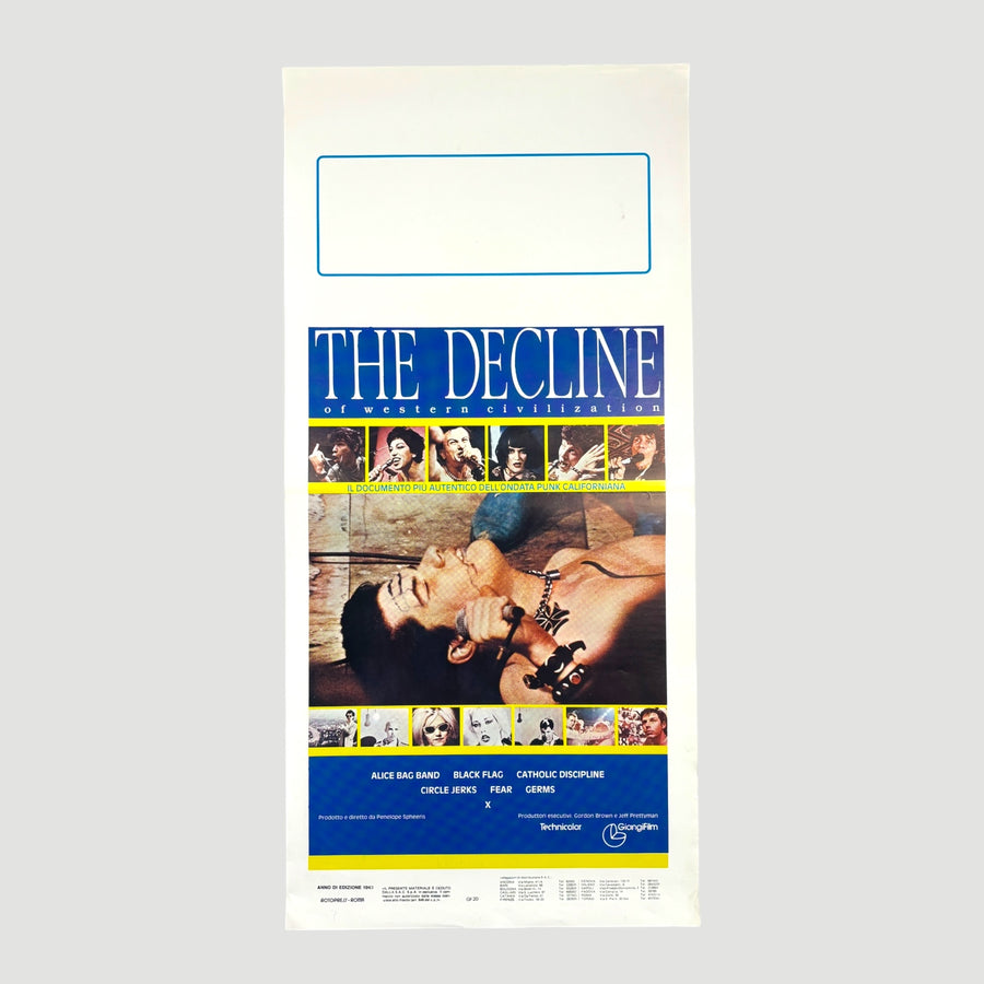 1981 The Decline of Western Civilisation III Italian Store Poster