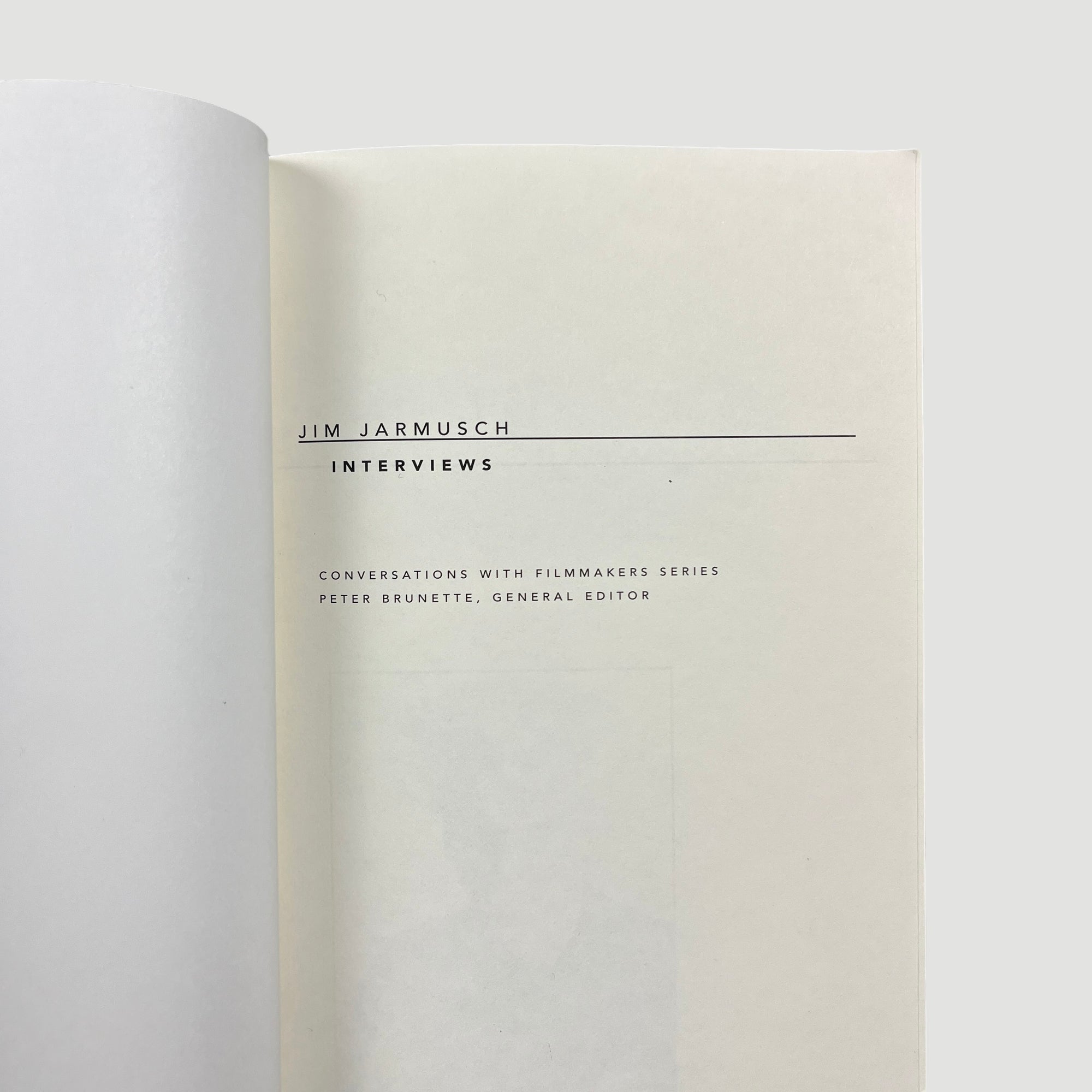 2001 Jim Jarmusch: Interviews