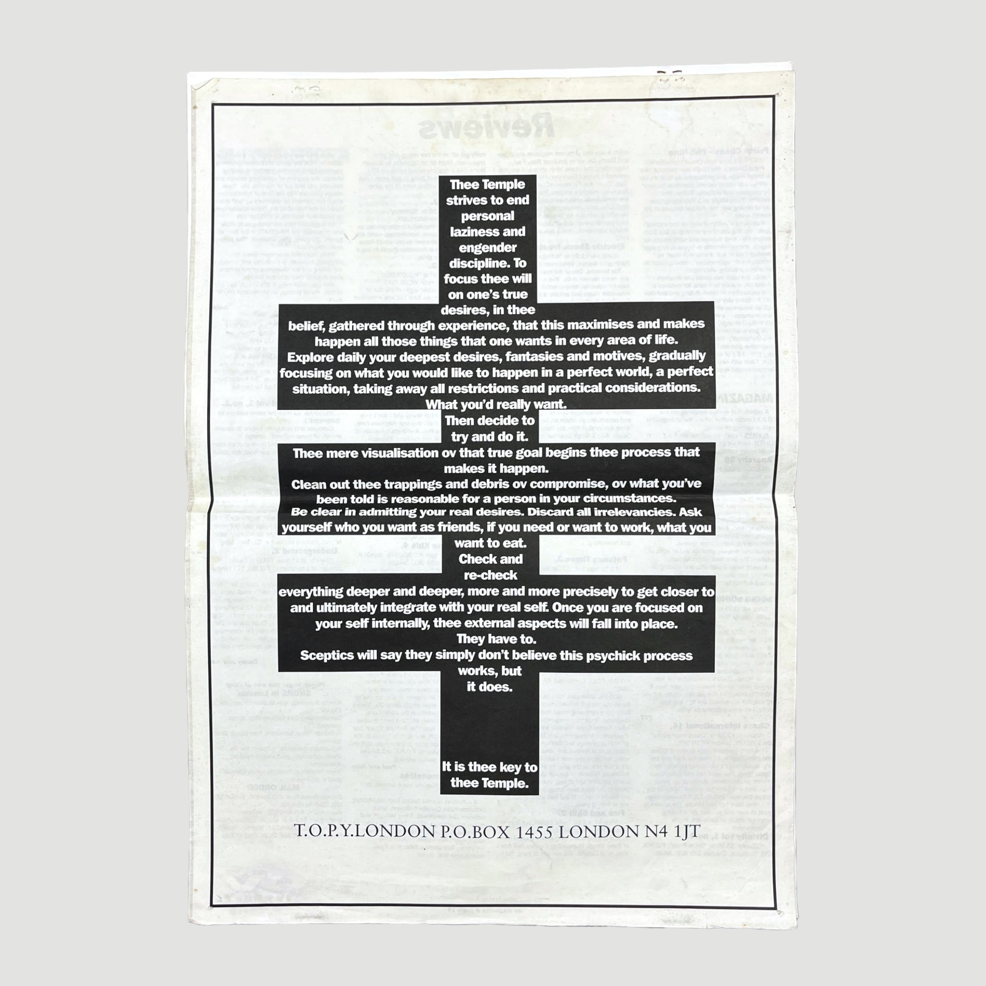 1992 Temple of Psychic Youth OV Magazine