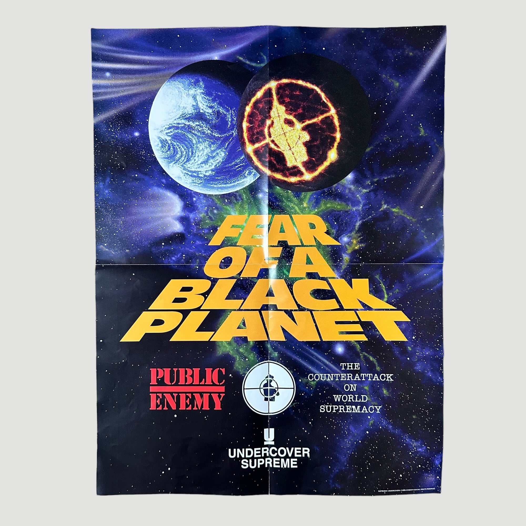 2018 Supreme x UNDERCOVER x Public Enemy T-Shirt (w/bag & Stickers)