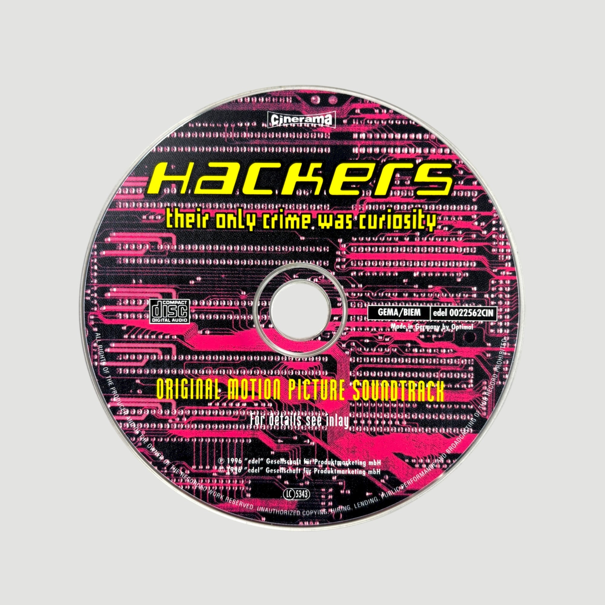 1996 Hackers Euro OST CD