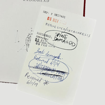 2001 Radiohead 'Amnesiac' Library Hardback Book + CD
