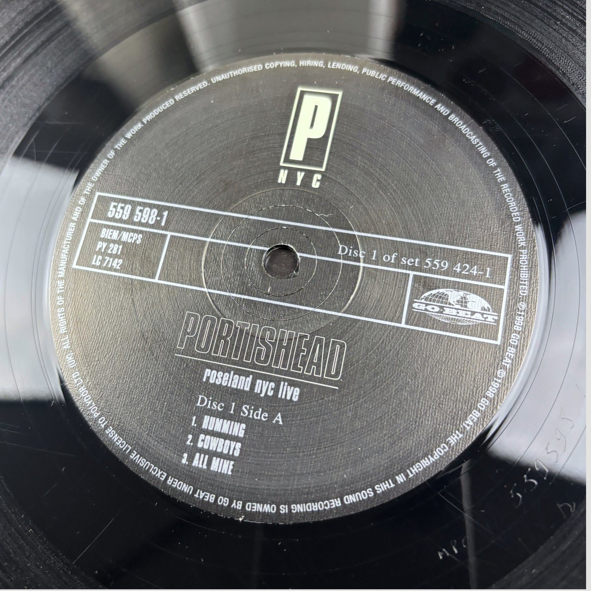 1998 Portishead Roseland NYC Live UK 1st Press + Poster