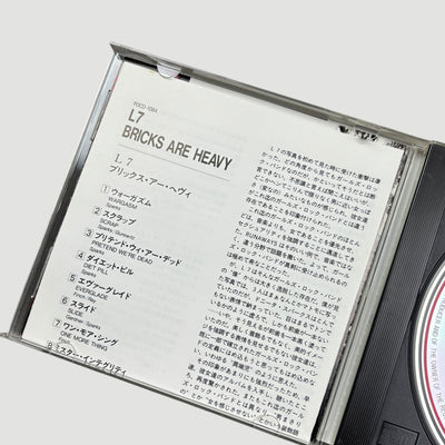 1992 L7 Bricks are Heavy Japanese CD