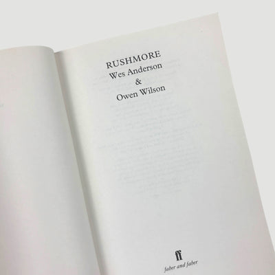 1999 Rushmore by Wes Anderson & Owen Wilson Faber Screenplay
