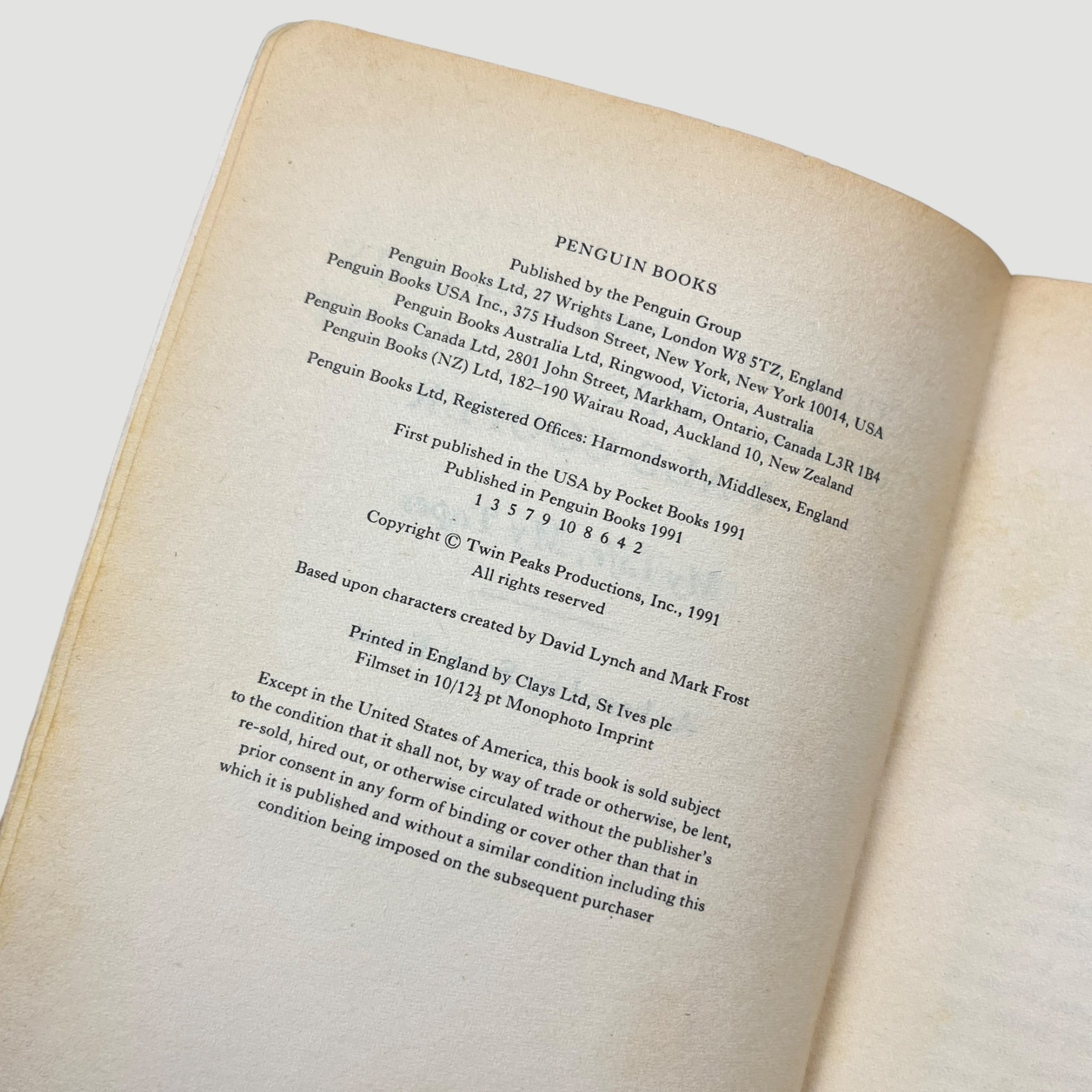 1991 The Autobiography of FBI Special Agent Dale Cooper