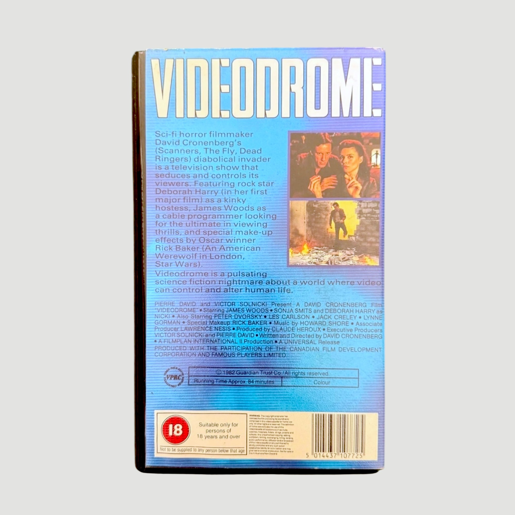 1982 David Cronenberg Videodrome UK VHS