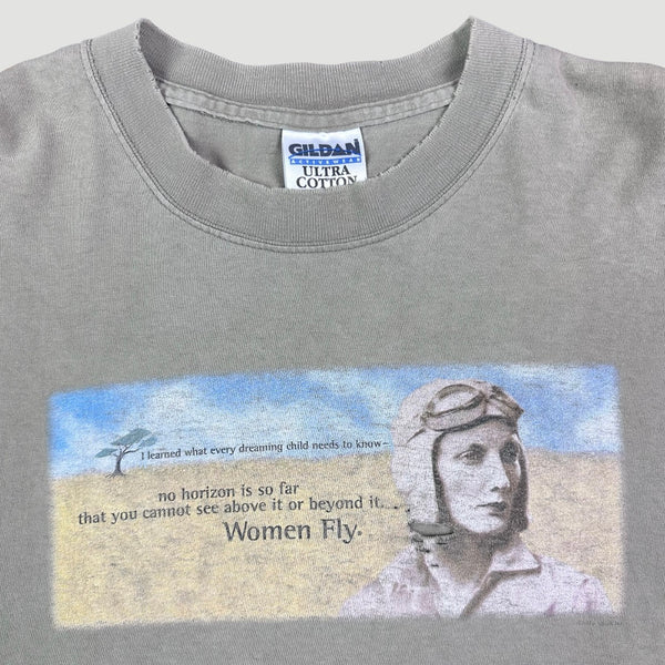 Amelia Earhart T Shirt Crew Neck Top Adult Extra Large Bust 