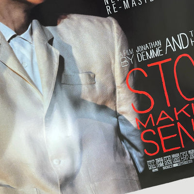 1999 Talking Heads Stop Making Sense UK Quad Poster