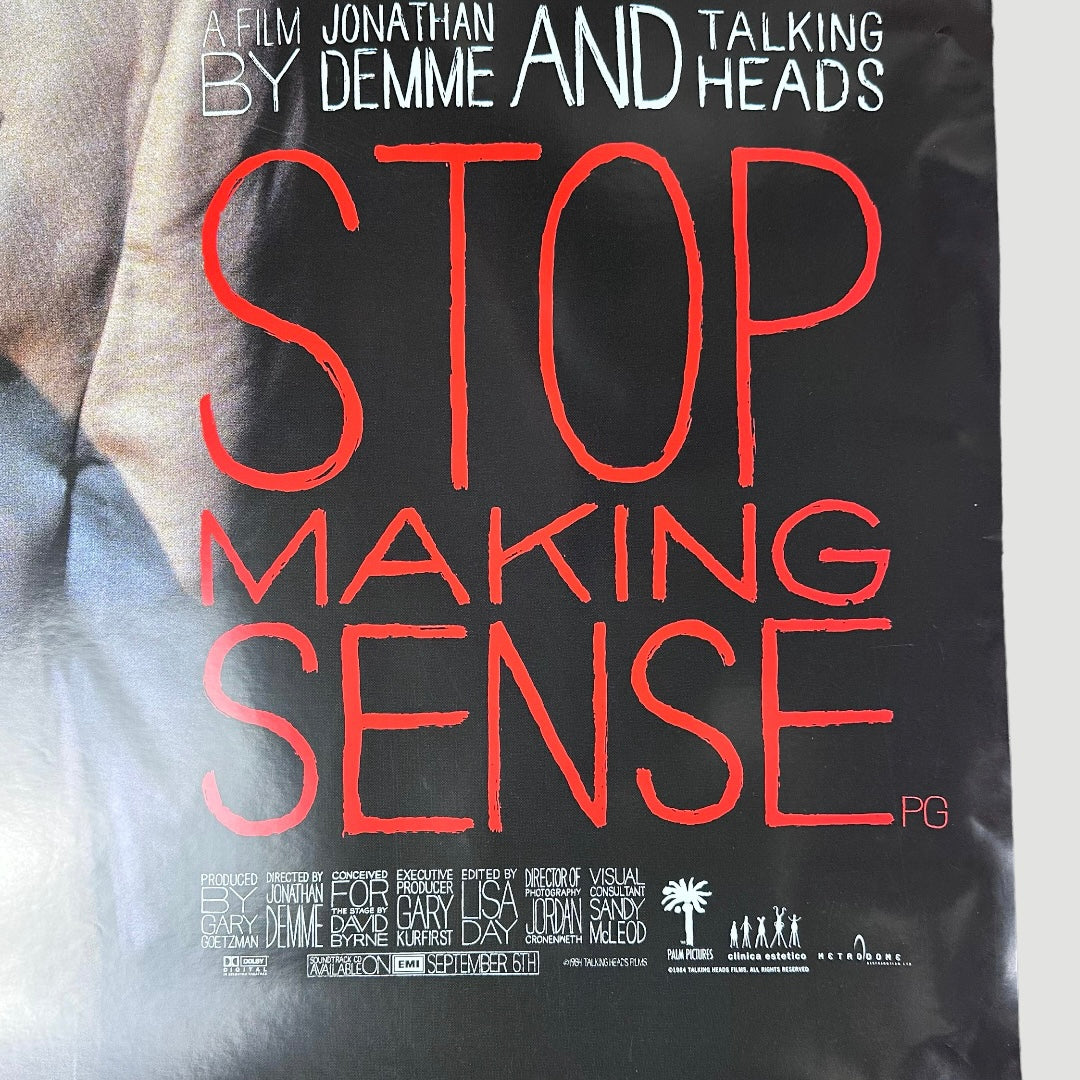 1999 Talking Heads Stop Making Sense UK Quad Poster