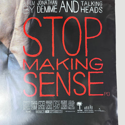 1999 Talking Heads Stop Making Sense UK Quad Poster