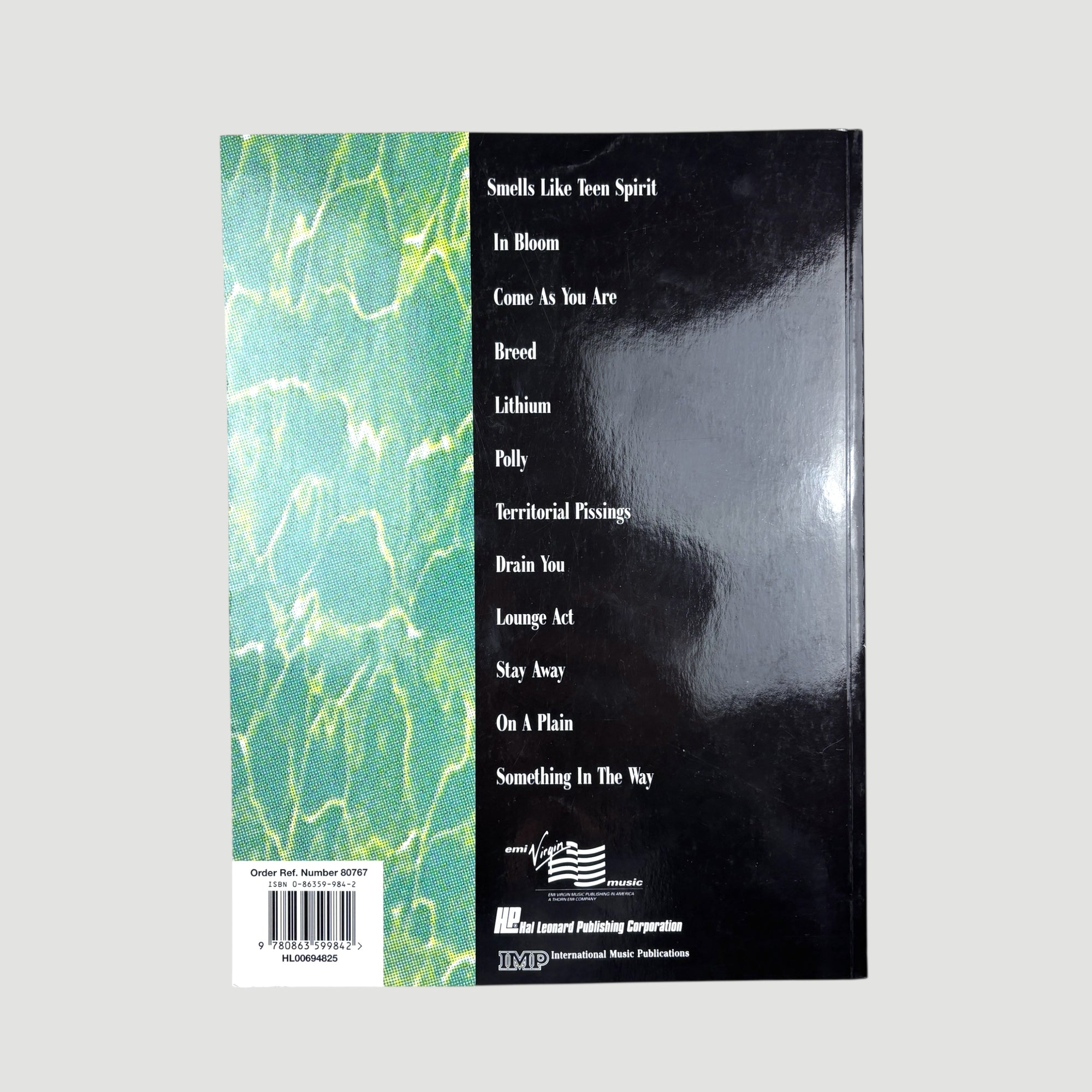 1991 Nirvana Nevermind Guitar Tab/Vocal Book