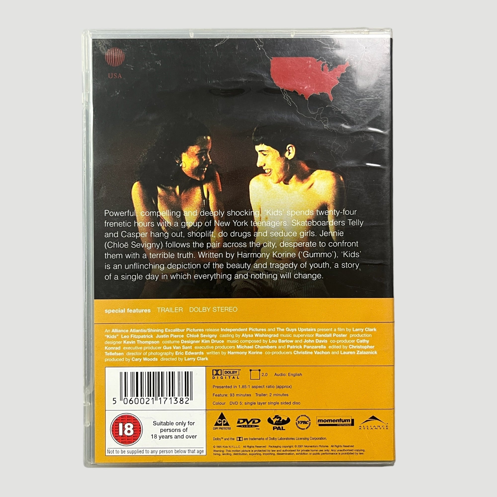 1996 Larry Clark KIDS UK DVD
