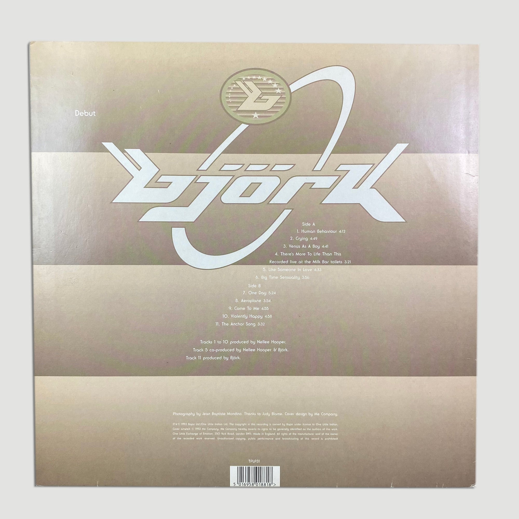 1993 Björk Debut LP UK 1st Press