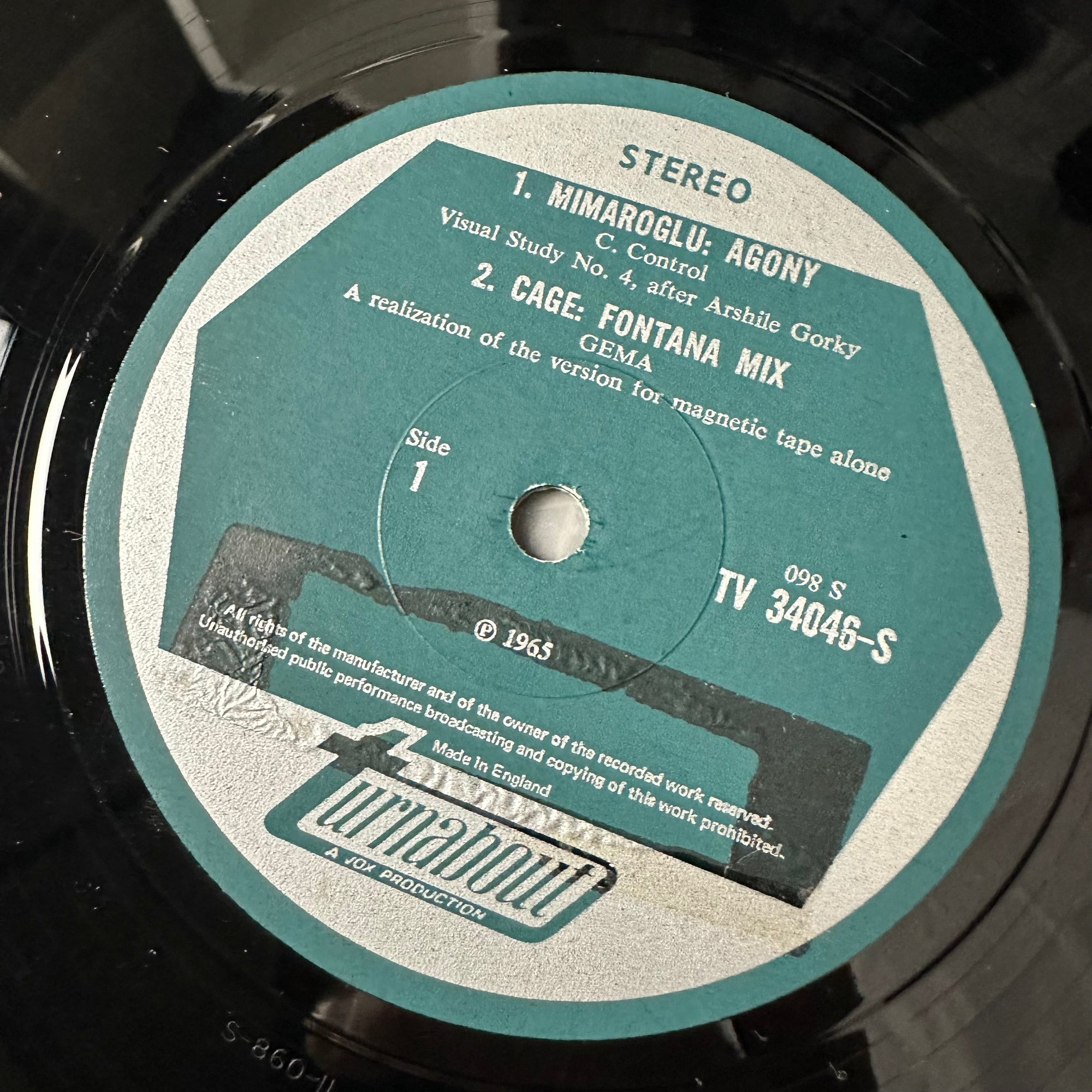 1967 Electronic Music John Cage/Luciano BerioIlhan/Ilhan Mimaroglu