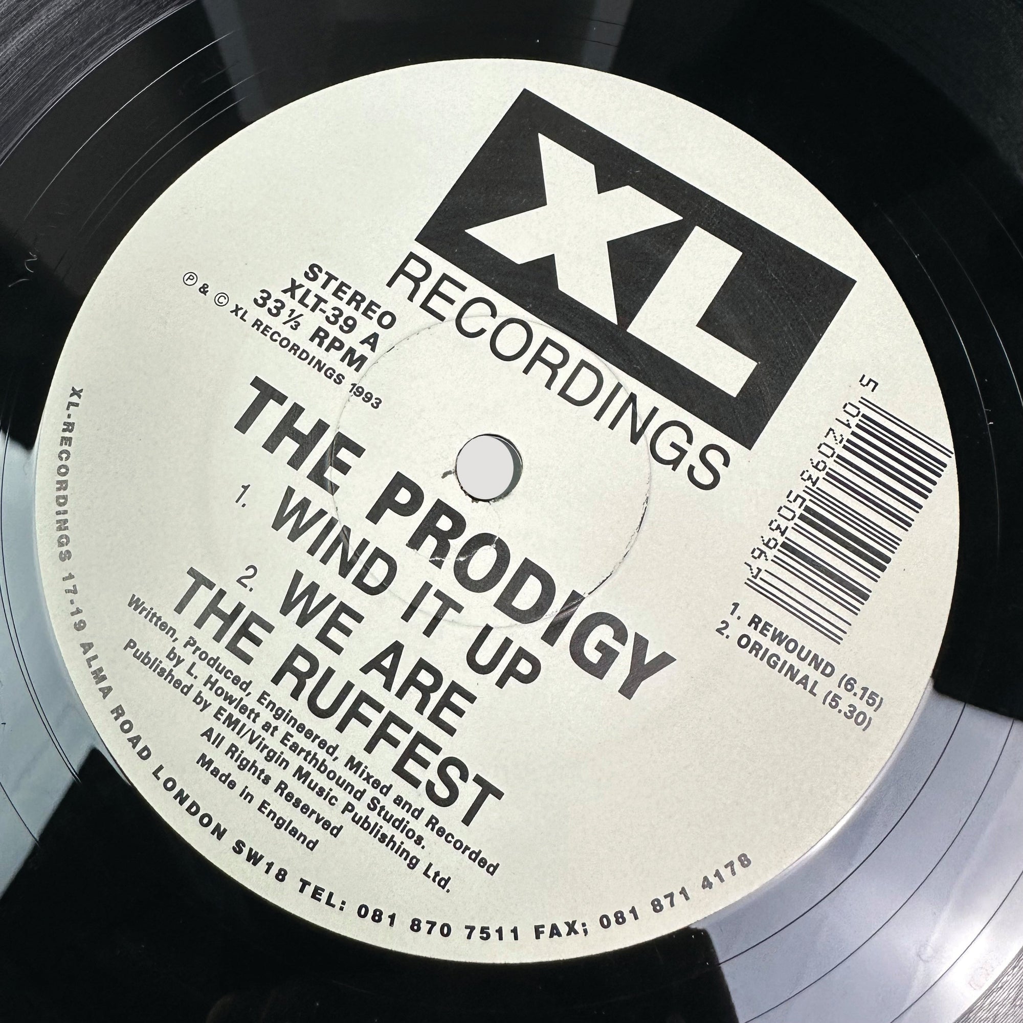 1993 The Prodigy Wind It Up 12" Single