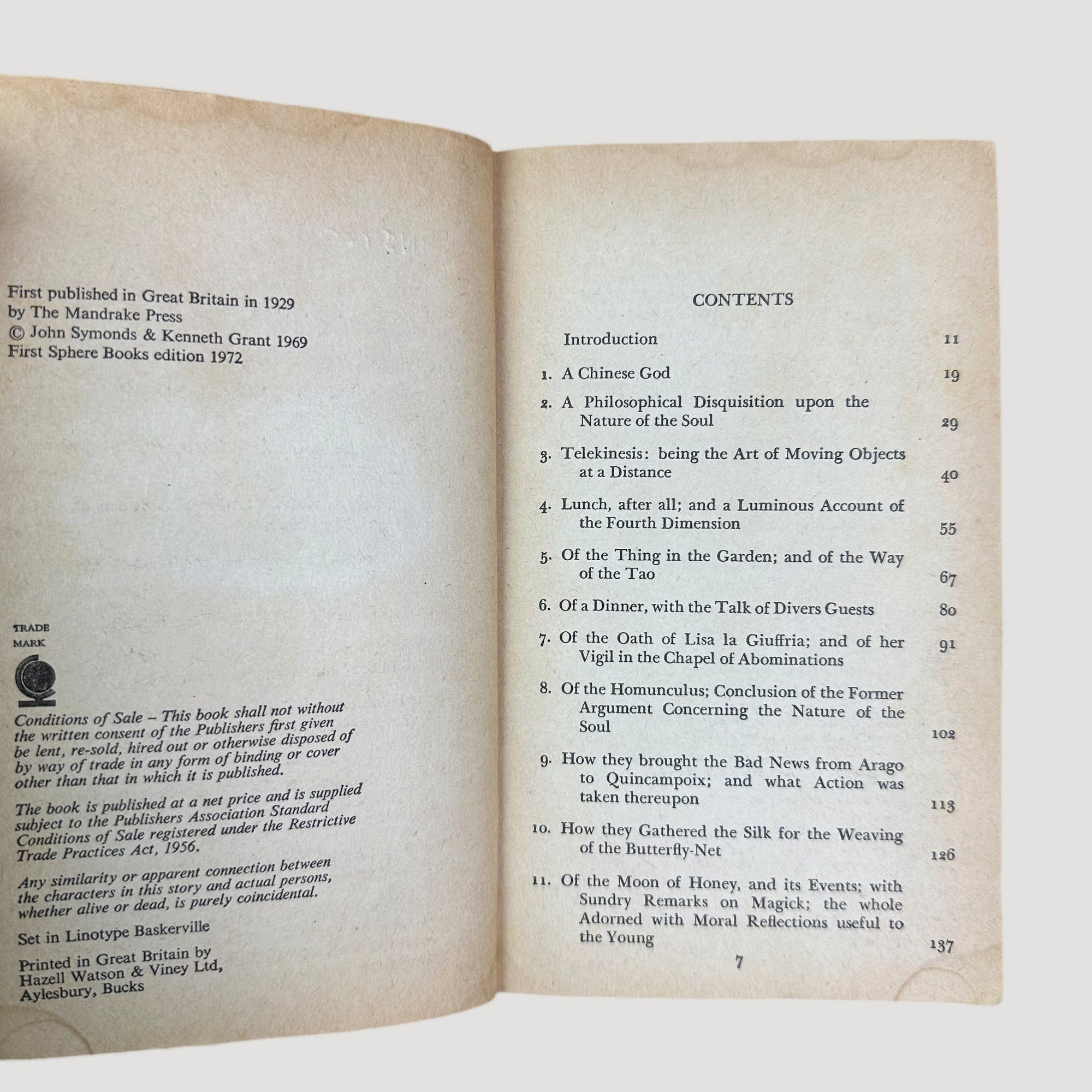 1972 Aleister Crowley Moonchild Paperback