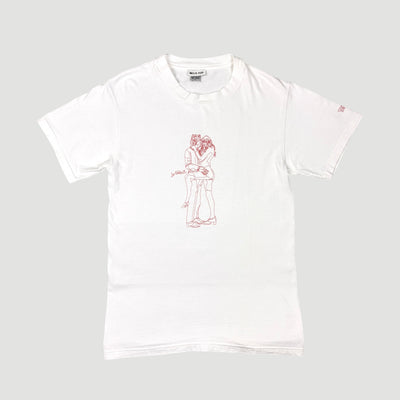 2001 Milkfed Je t'aime Serge + Jane White Baby Tee