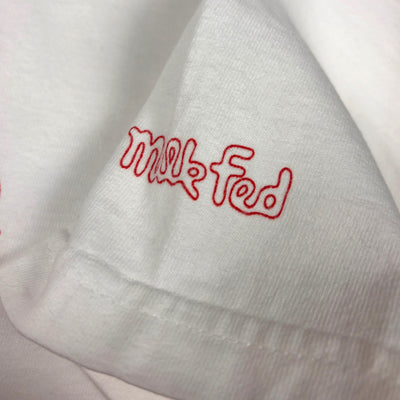 2001 Milkfed Je t'aime Serge + Jane White Baby Tee
