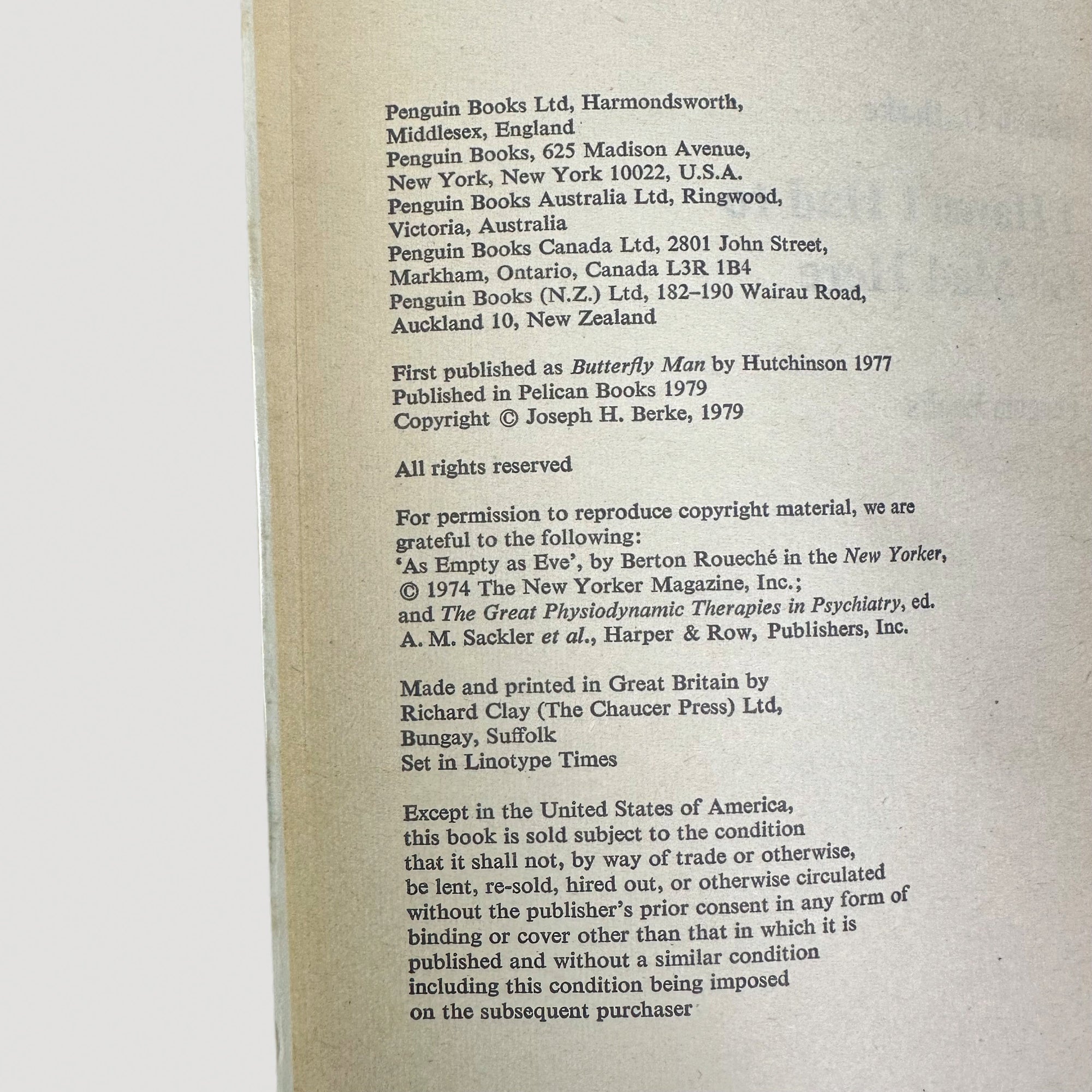 1979 I Haven't Had to Go Mad Here Pelican