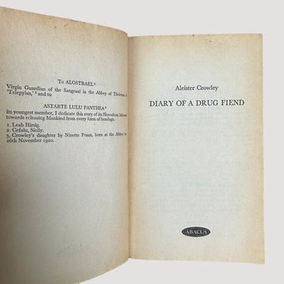 1979 Aleister Crowley Diary of a Drug Fiend