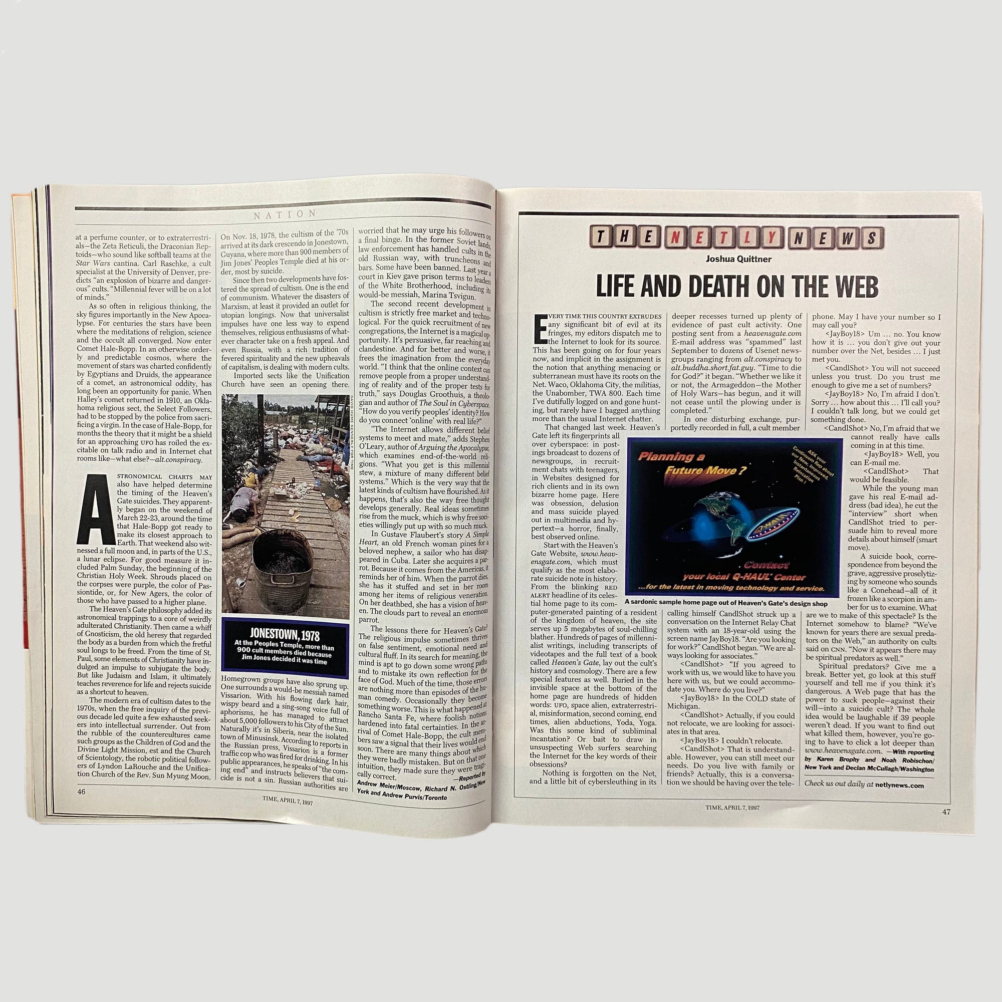 1999 Time Magazine Inside the Web of Death