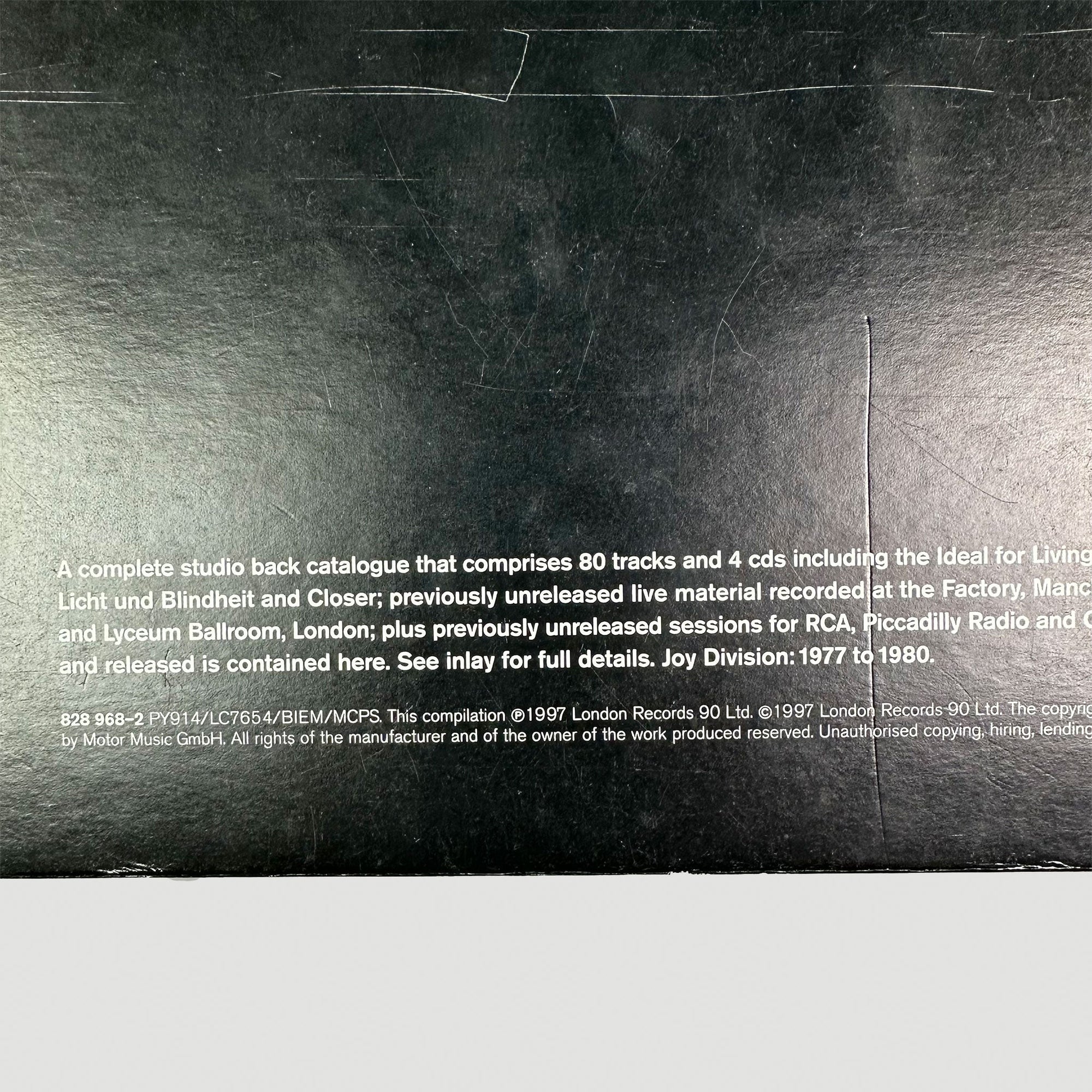 1997 Joy Division Heart & Soul 4CD Boxset