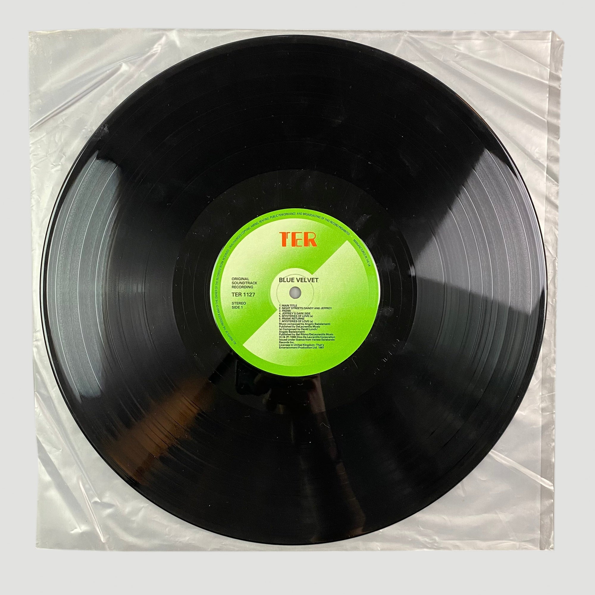 1987 Blue Velvet OST Vinyl LP