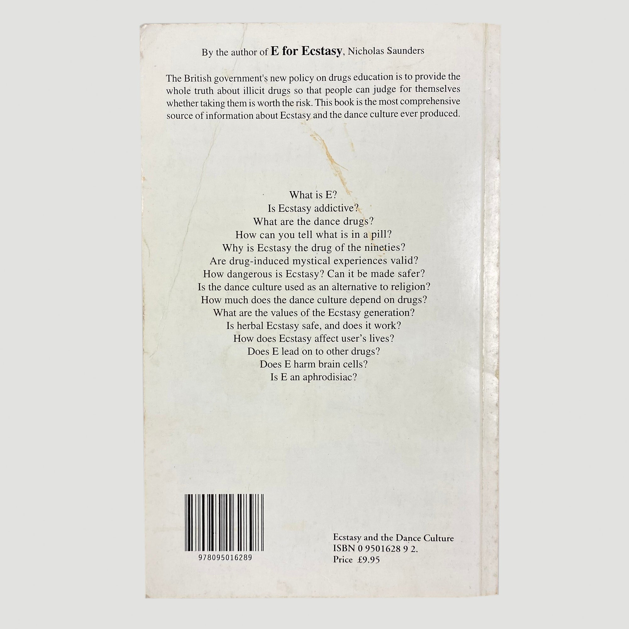 1995 Ecstasy and the Dance Culture