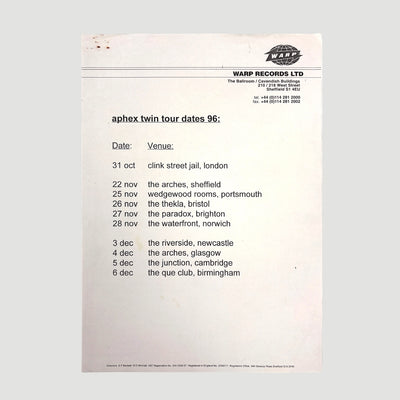 1996 Aphex Twin 'Richard D. James' LP Promo Mask + Letter