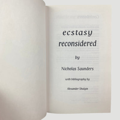 1997 Ecstasy Reconsidered by Nicholas Saunders