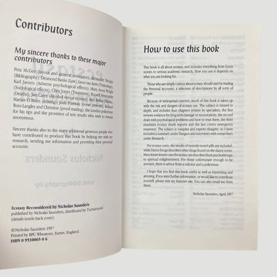 1997 Ecstasy Reconsidered by Nicholas Saunders