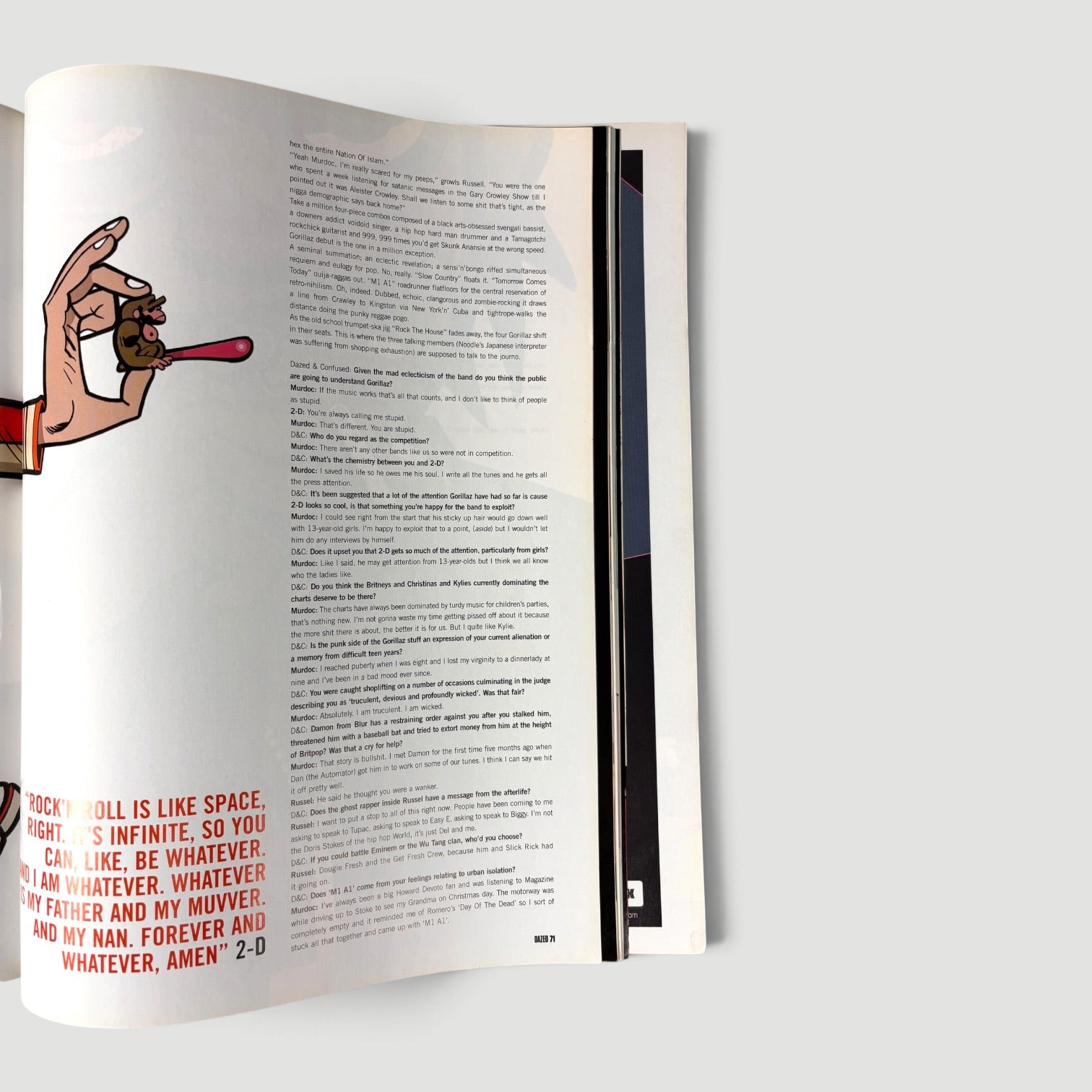 2001 Dazed & Confused Gorillaz Cover Issue
