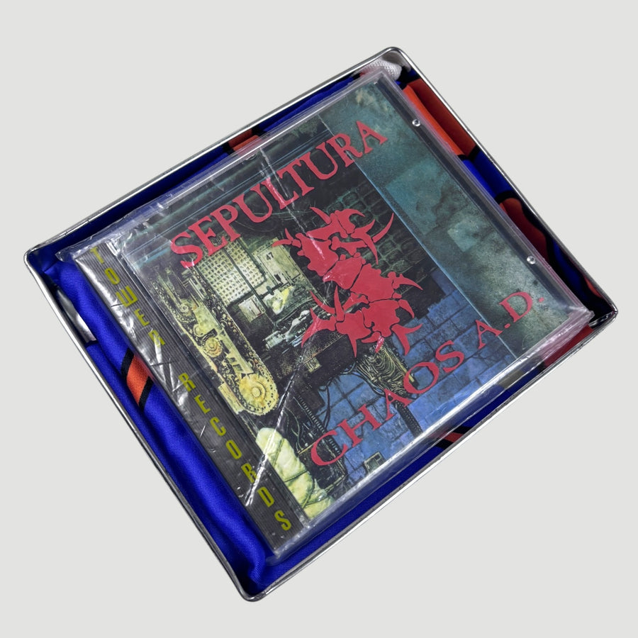 1993 Sepultura Chaos A.D. CD/Flag Tin Boxset