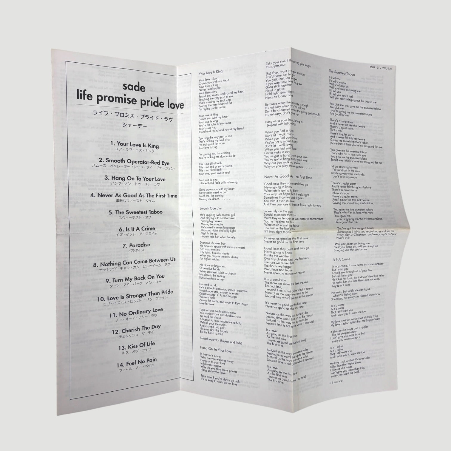 1993 Sade Life Promise Pride Love Japanese VHS