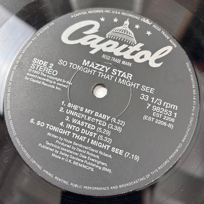 1993 Mazzy Star So Tonight That I Might See 1st US Press LP