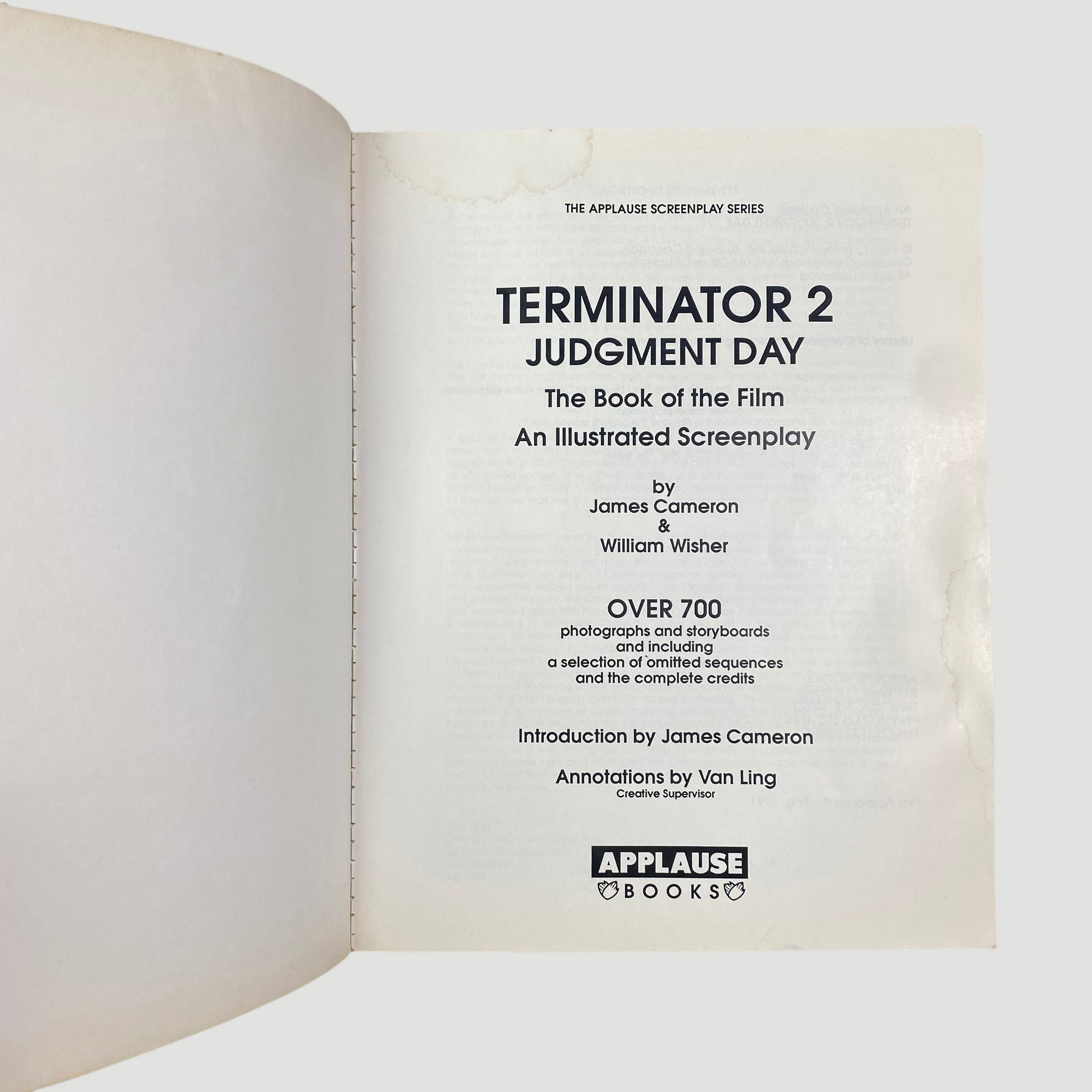 1991 Terminator 2 Judgement Day Movie Book