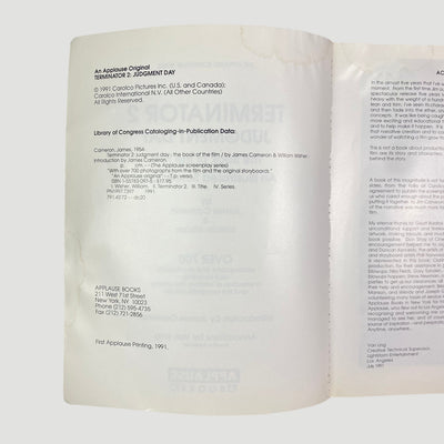 1991 Terminator 2 Judgement Day Movie Book