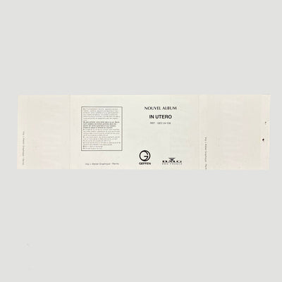 1994 Nirvana In Utero Tour Ticket, Toulouse France