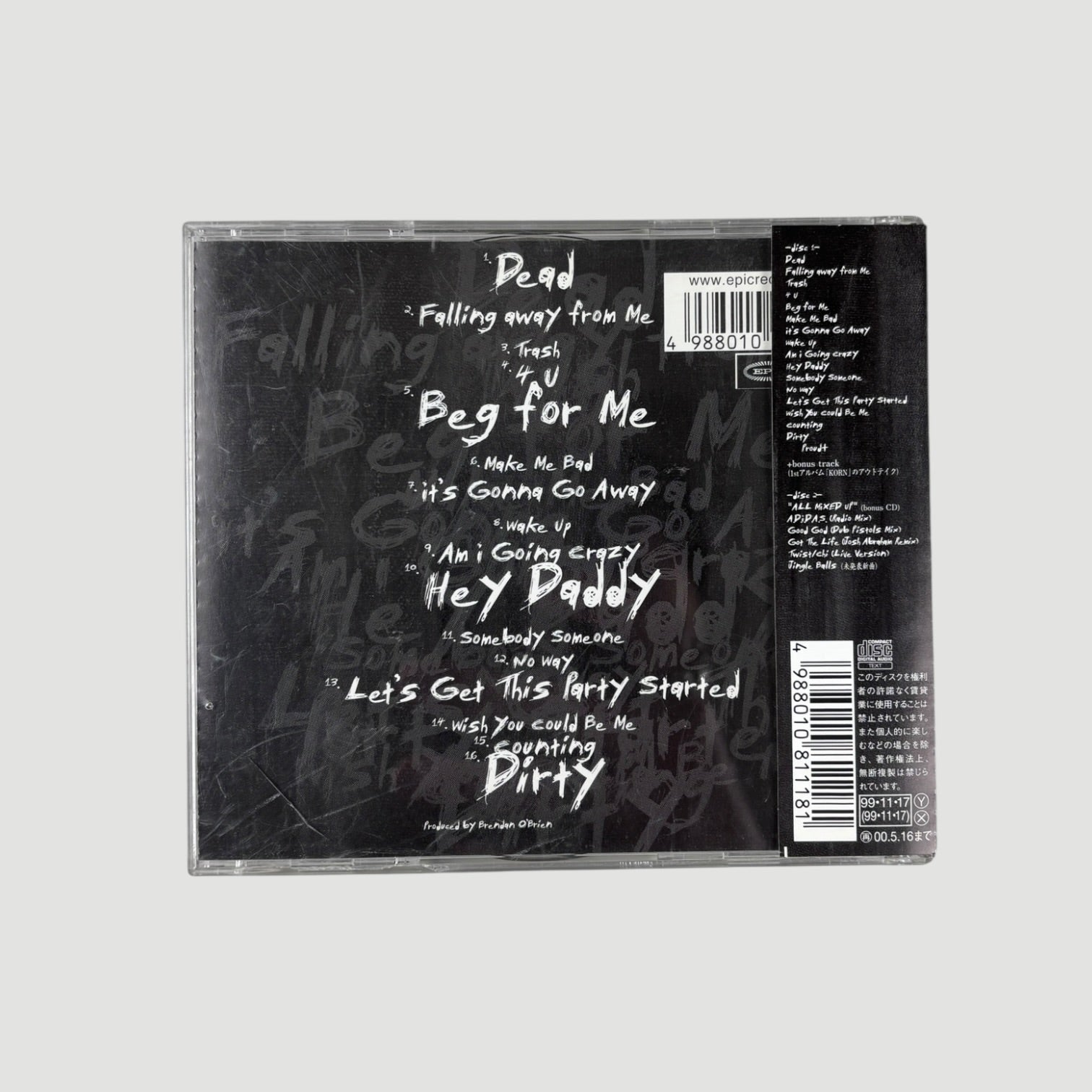 1999 Korn Issues Japanese CD