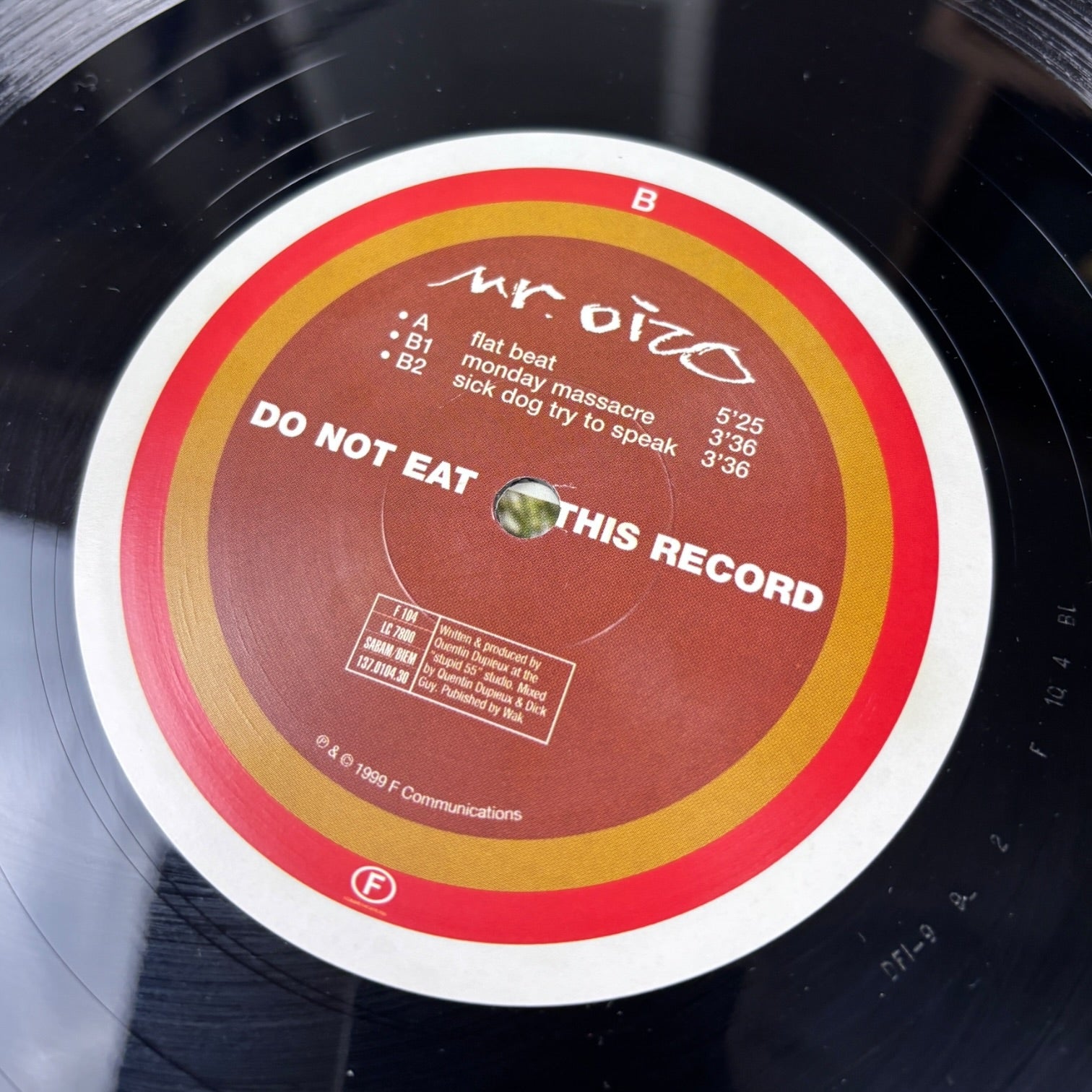 1999 Mr. Oizo Flat Beat UK 12" Single